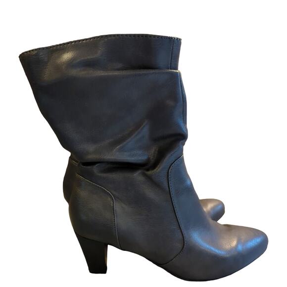 Rialto Stanley Side Zip Dark Grey 2.5 inch Heeled Boots Women's Size 8.5W NEW - Picture 1 of 7